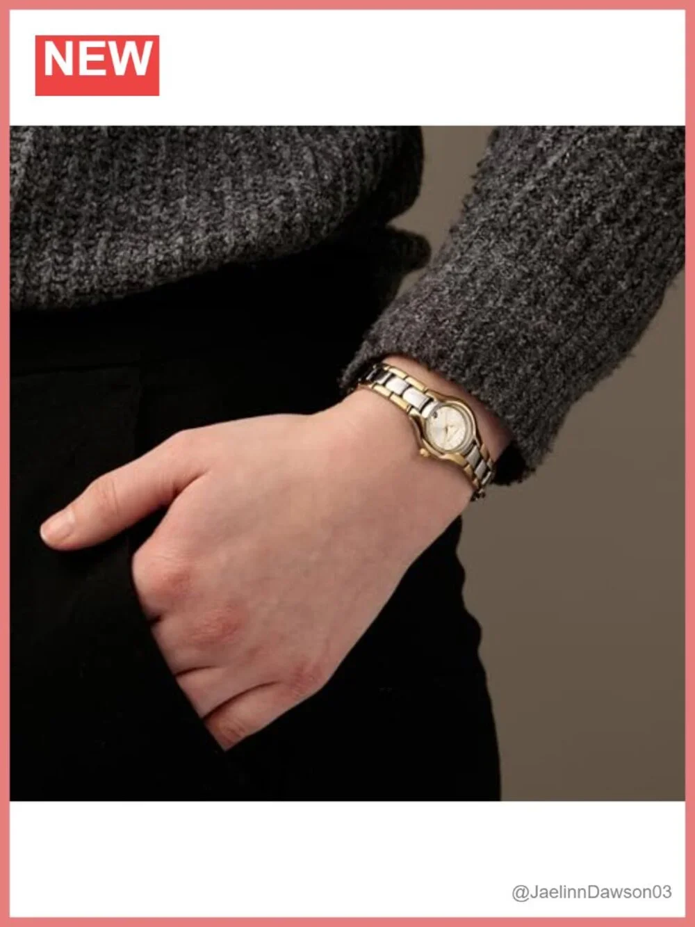 Women's Two-Tone Bracelet Watch with Date, Japanese Quartz, 30m Water Resistant
